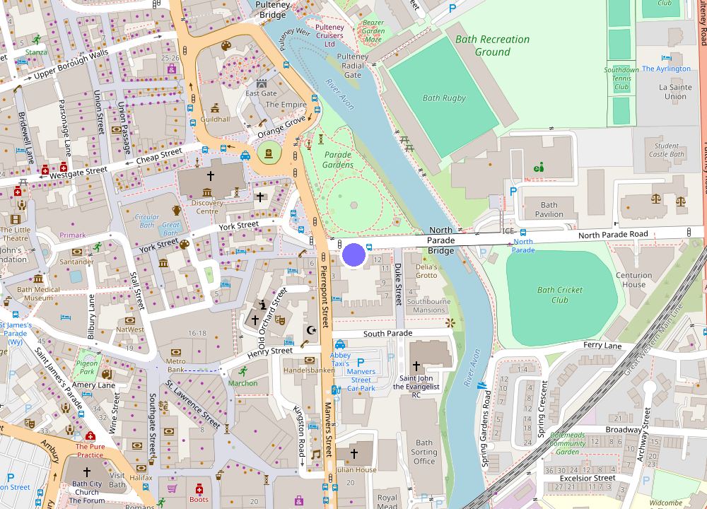 Map: Parade Hotel Bath