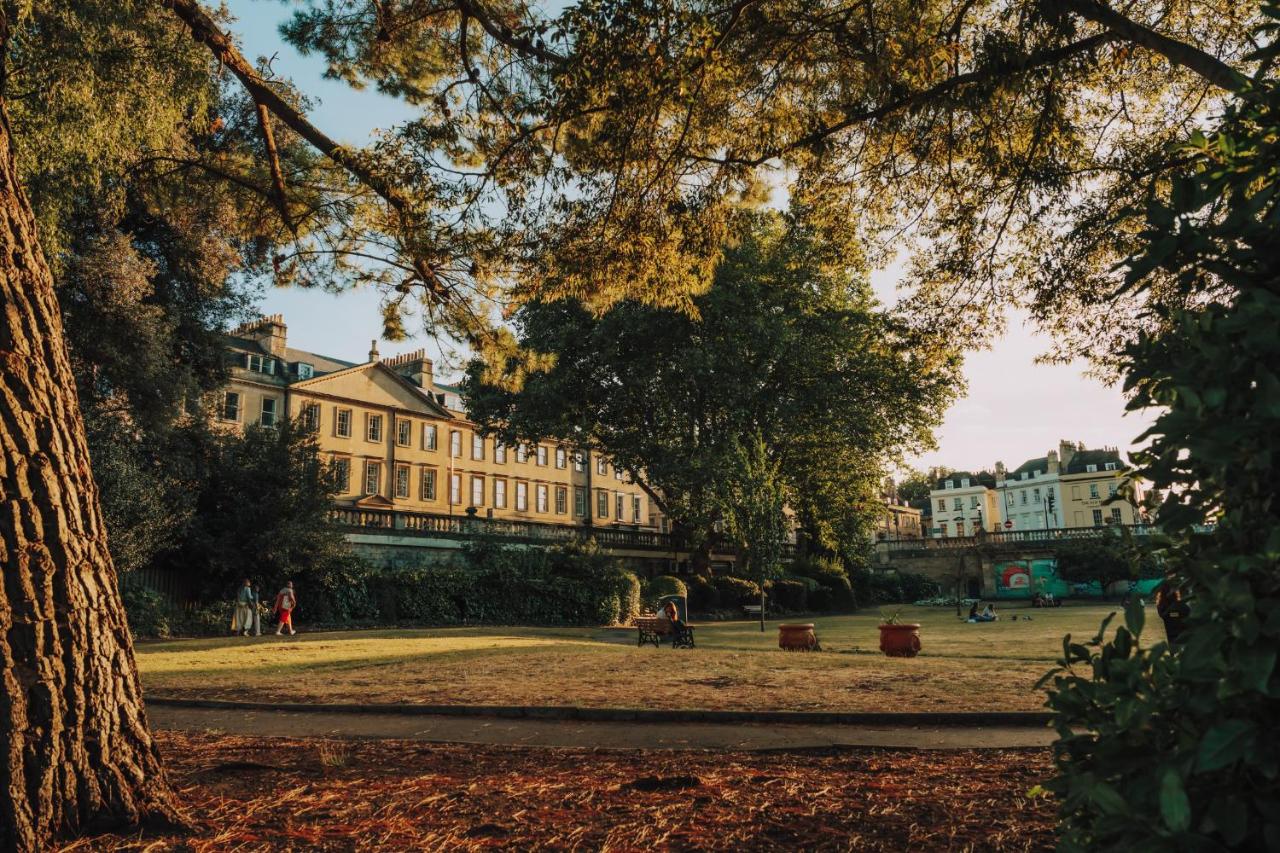 a park in front of a large building at Parade Hotel Bath in Bath